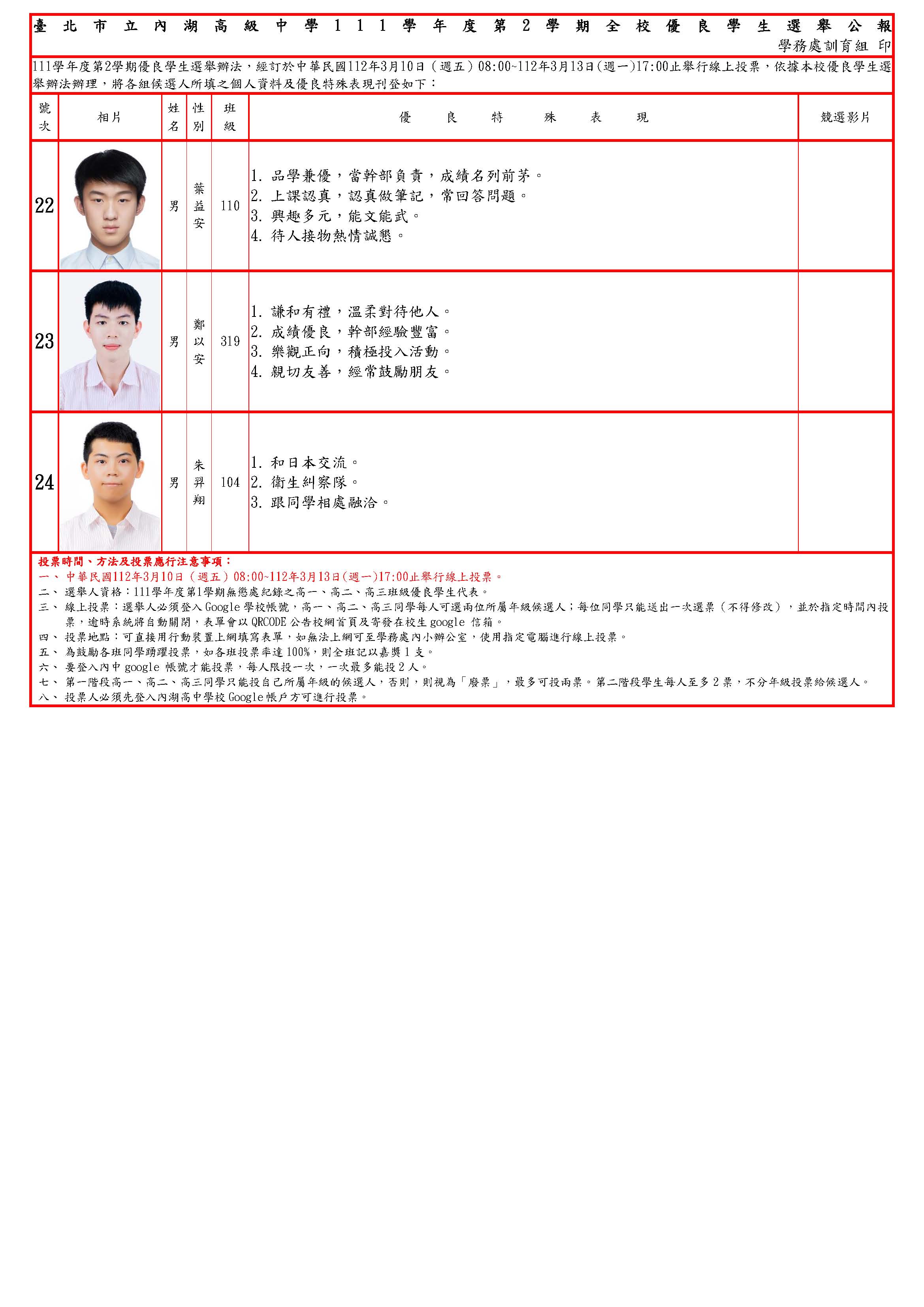 優良學生選舉公報5